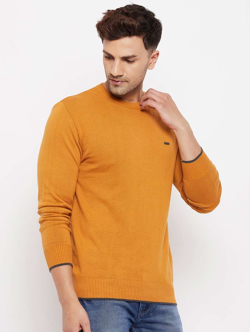 yellow full sleeved pullover - 18701260 - Standard Image - 2