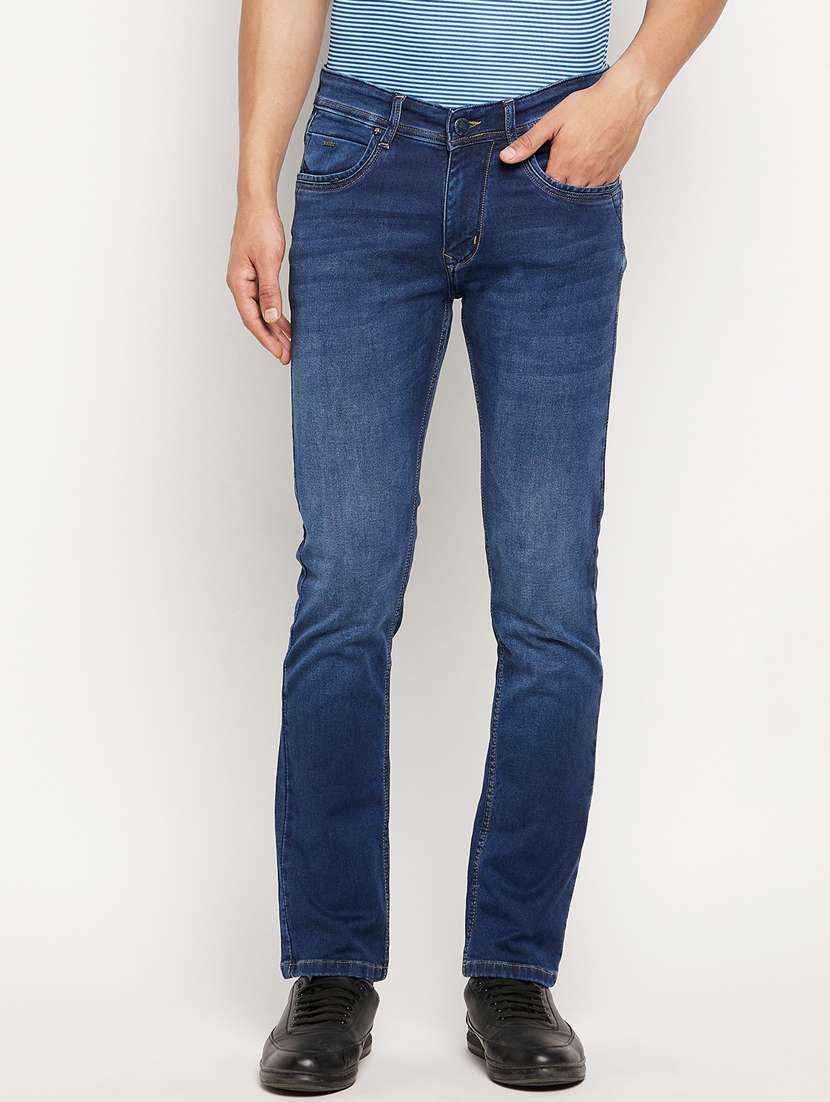 mid rise light washed denim jean