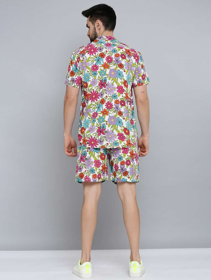 men shirt and shorts floral co-ord set - 18701513 -  Standard Image - 2