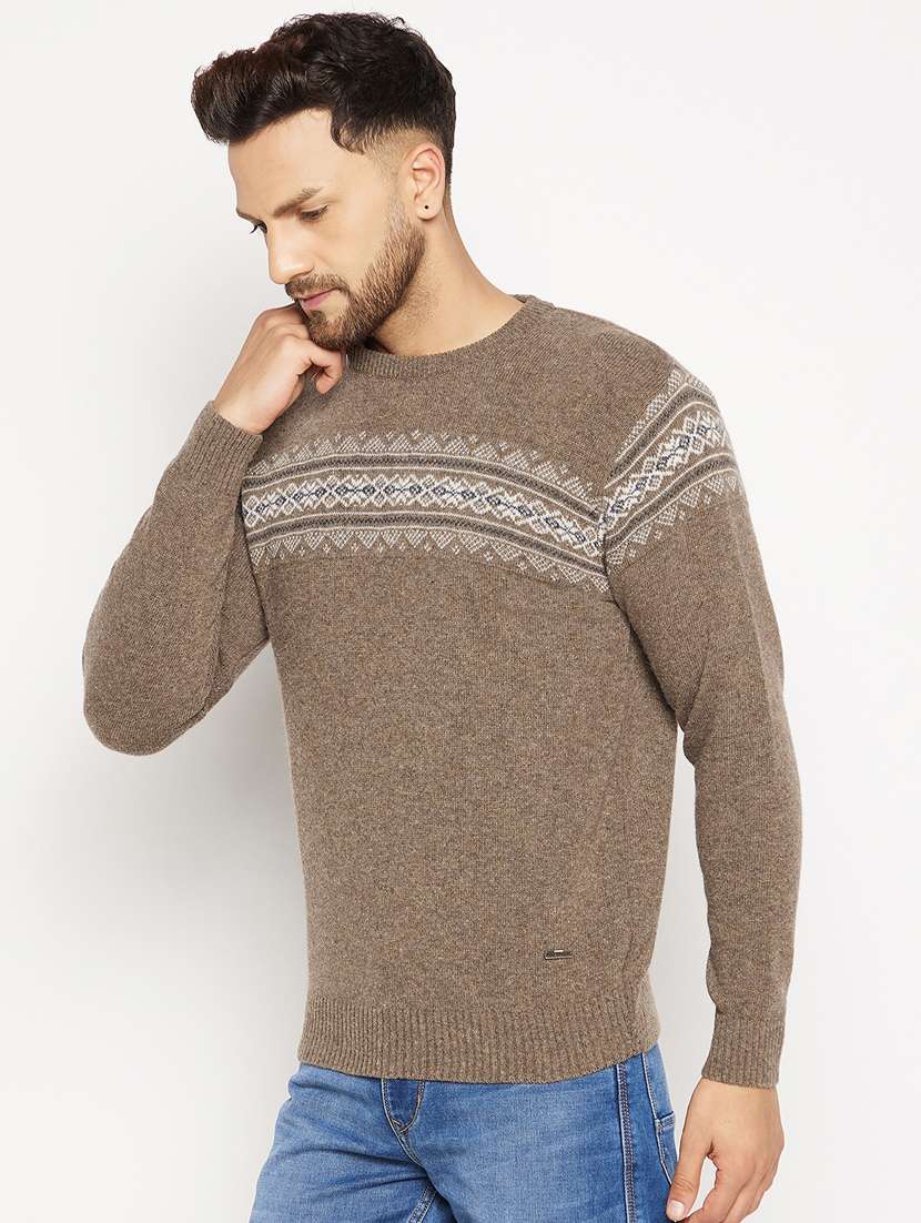 beige full sleeved pullover - 18701600 -  Standard Image - 2
