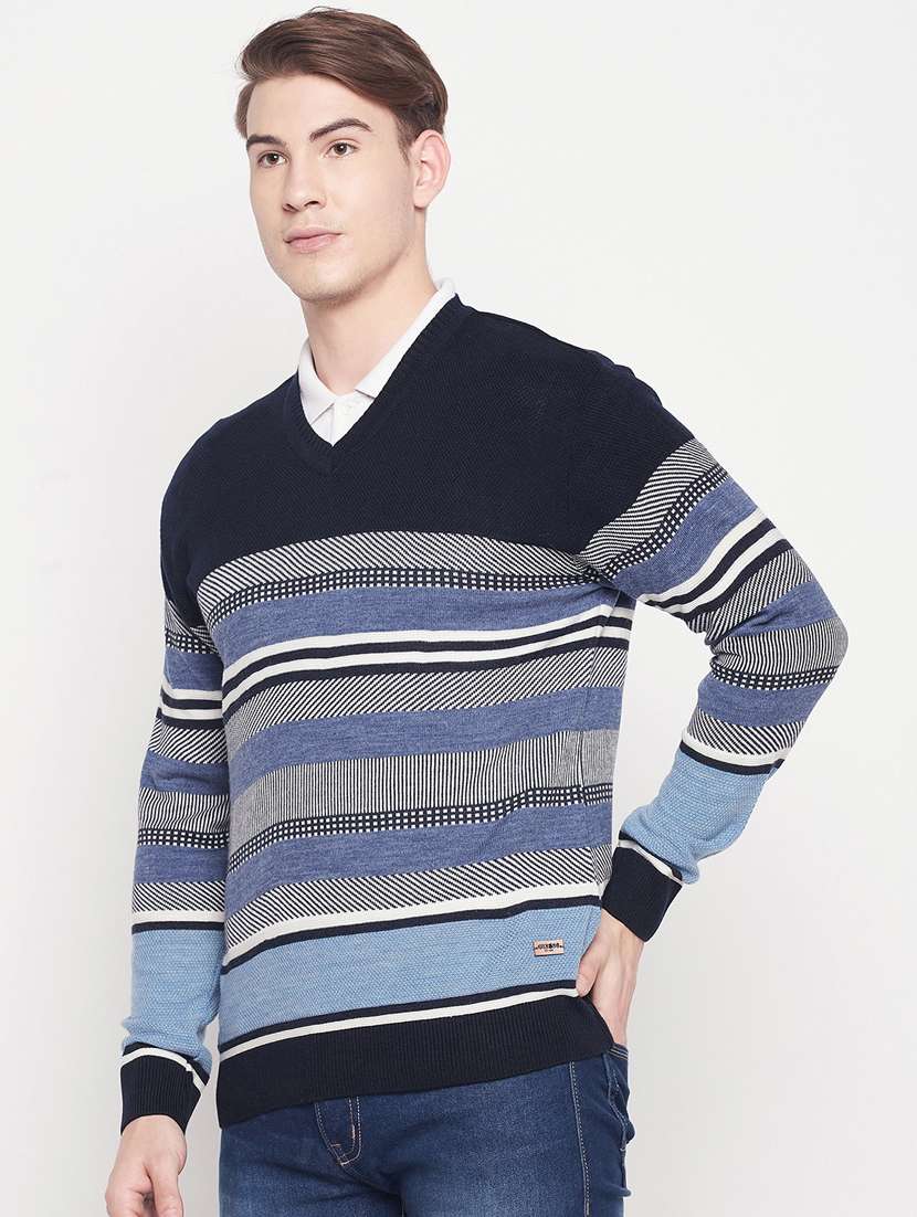 blue full sleeved pullover - 18701624 -  Standard Image - 2