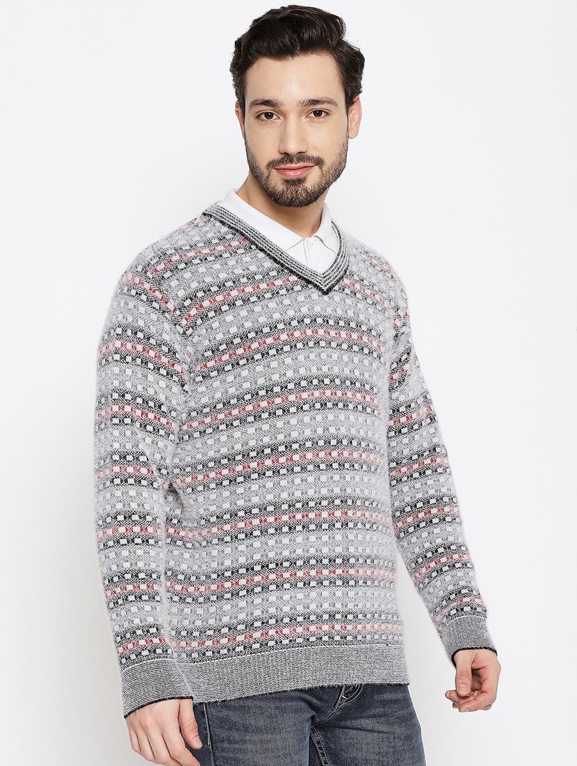 grey full sleeved pullover - 18701633 - Standard Image - 2