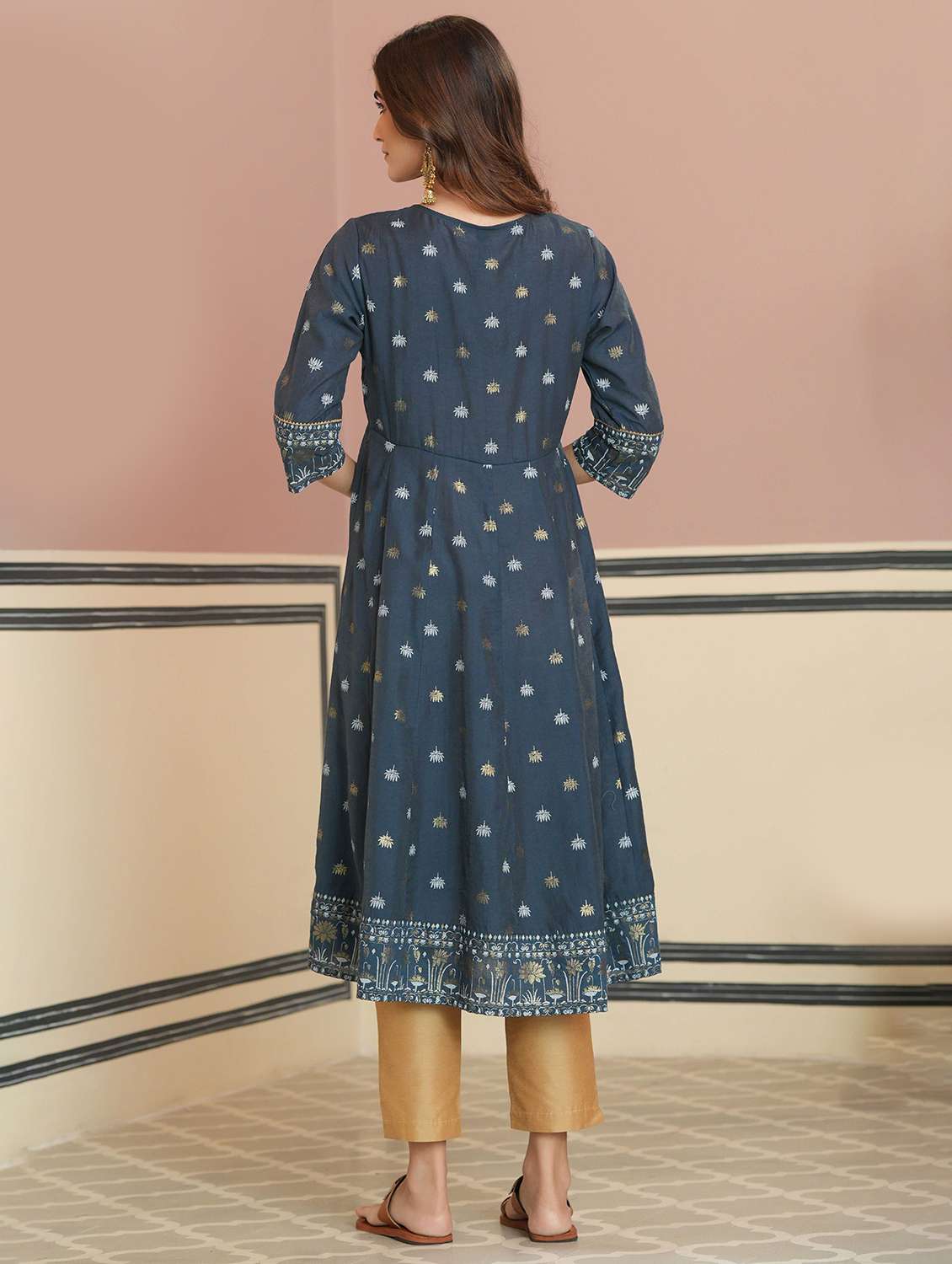 women's flared kurta - 18701695 -  Standard Image - 2