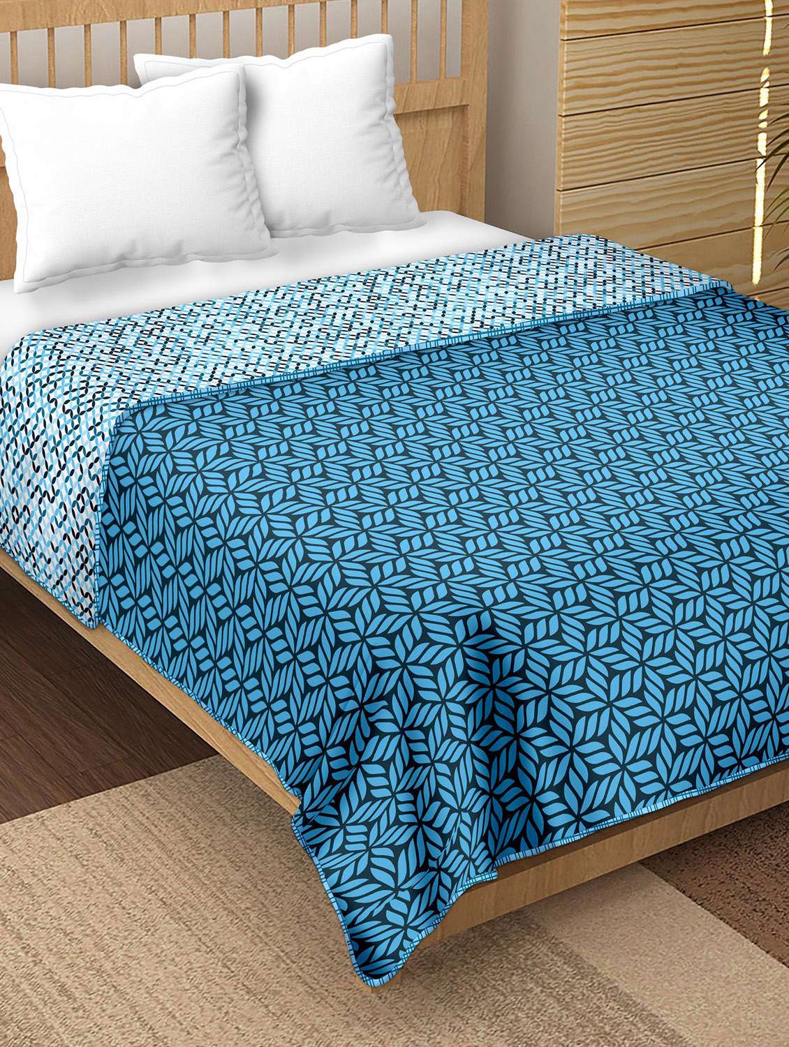 double dohar/ac blanket reversible cotton|size: 228 x 254 cm -finland collection