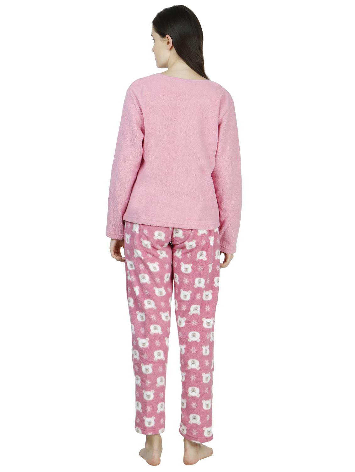 round neck printed nightwear pajama set - 18703499 - Standard Image - 2