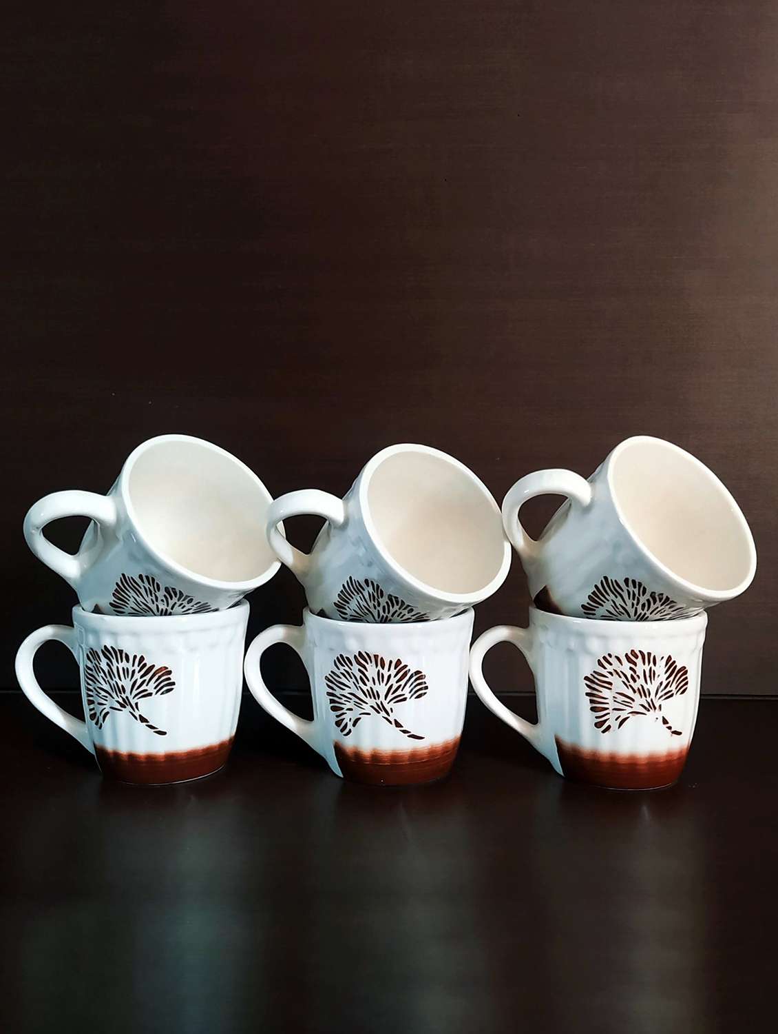 moody panda graceful set of 6 cups | cup set | tea cups | set of 6 cups | ceramic
