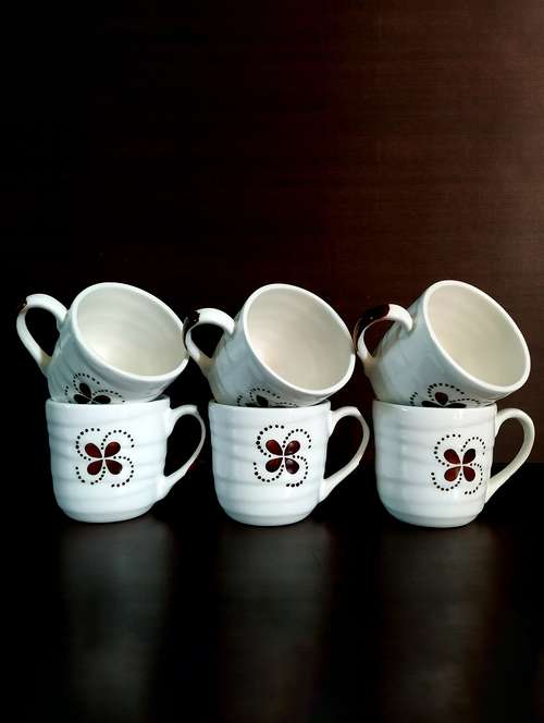 moody panda elegant set of 6 cups | cup set | tea cups | set of 6 cups | ceramic - 18703920 -  Standard Image - 0
