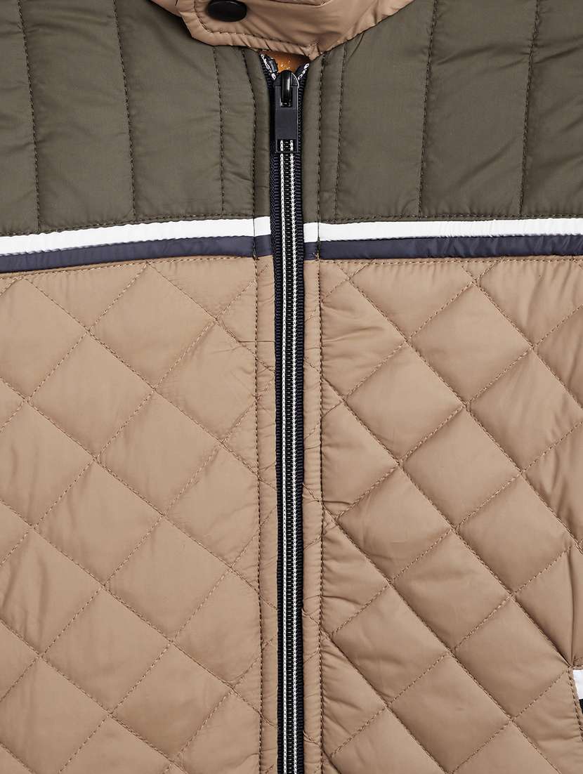 beige polyester quilted jackets & coat - 18703929 -  Standard Image - 2