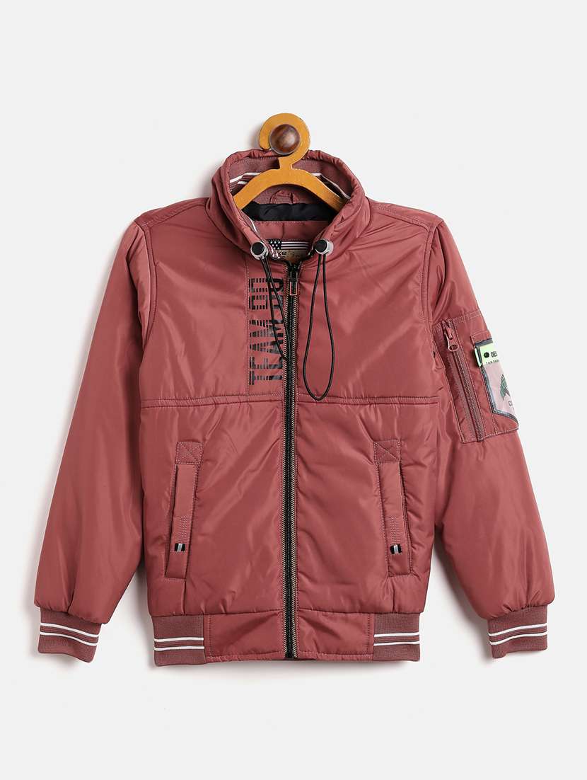 red nylon quilted jackets & coat