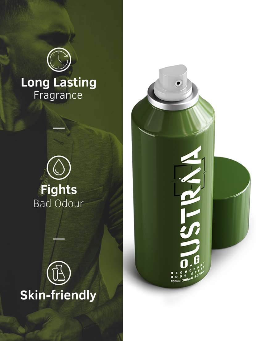ustraa o.g deodorant - 150ml & hair growth vitalizer - 100ml combo - 18718144 - Standard Image - 2
