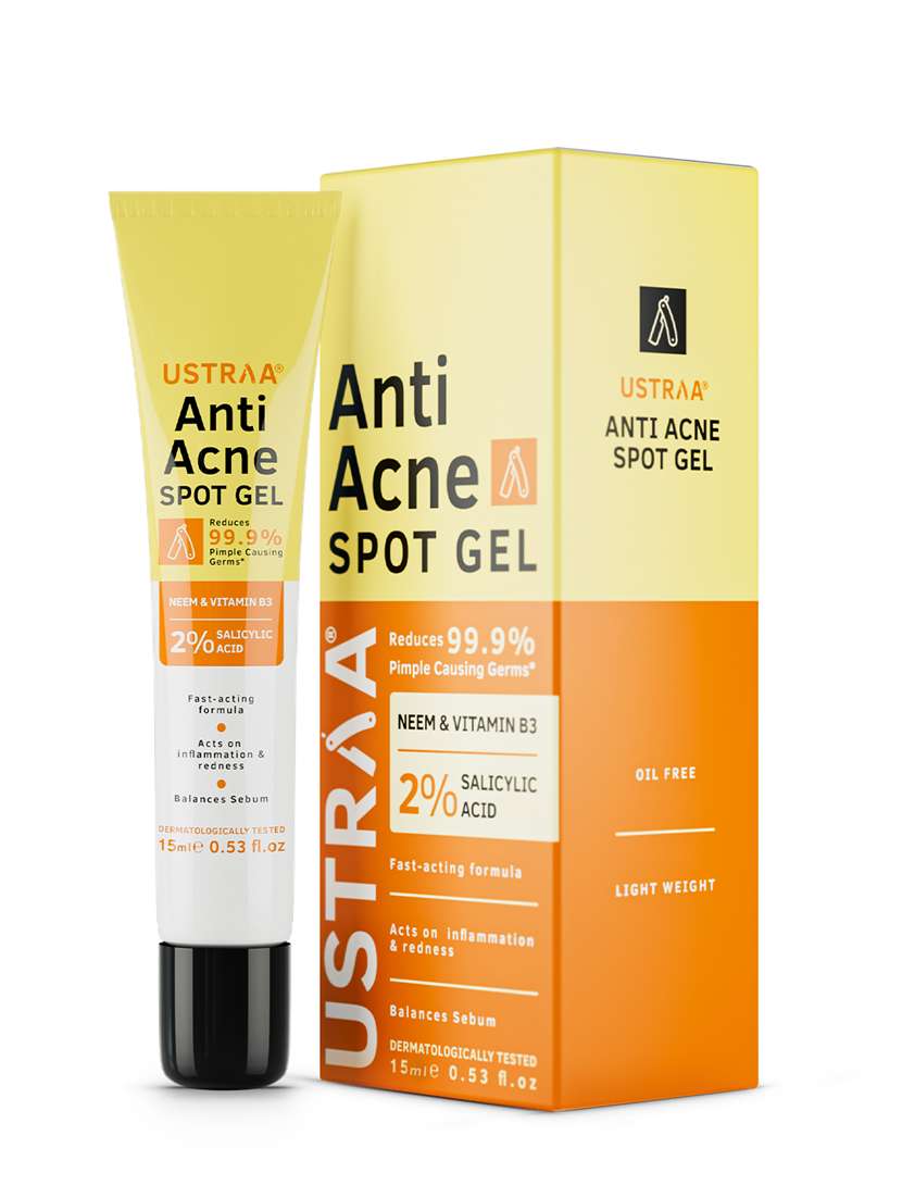 ustraa ayurvedic cold pressed oil - 200ml & anti acne spot gel - 15ml - 18718159 - Standard Image - 2