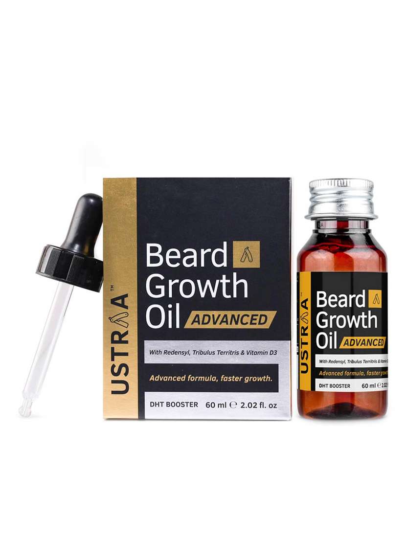 ustraa ayurvedic cold pressed oil - 200ml & beard growth oil advanced - 60ml - 18718161 -  Standard Image - 2
