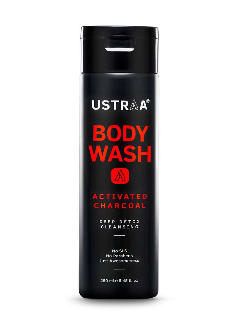 ustraa ayurvedic cold pressed oil - 200ml & body wash activated charcoal - 250ml - 18718162 - Standard Image - 2