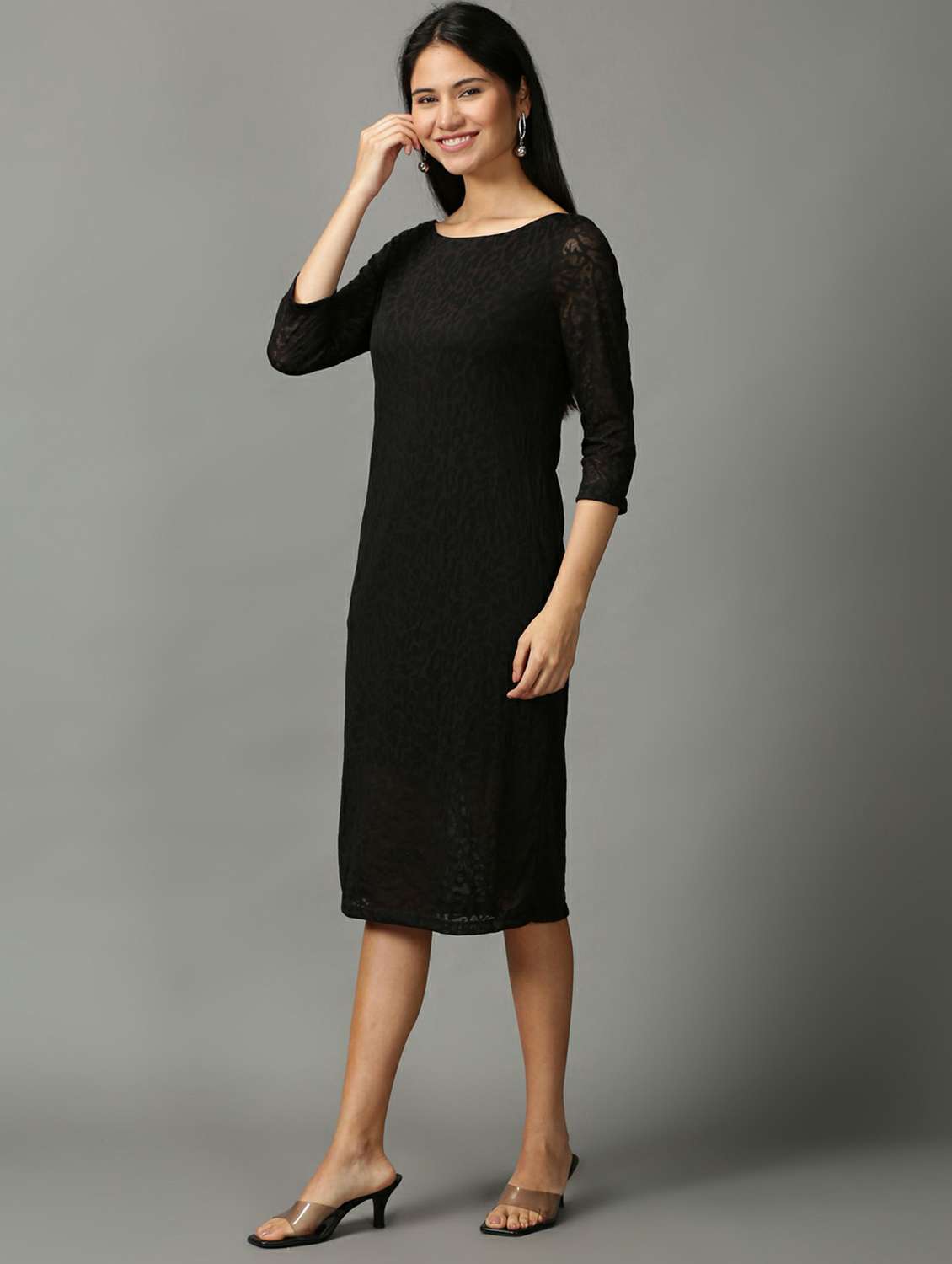 women's bodycon solid dress - 18718491 - Standard Image - 2