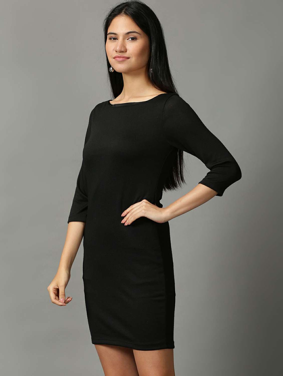 women's bodycon solid dress - 18718492 - Standard Image - 2