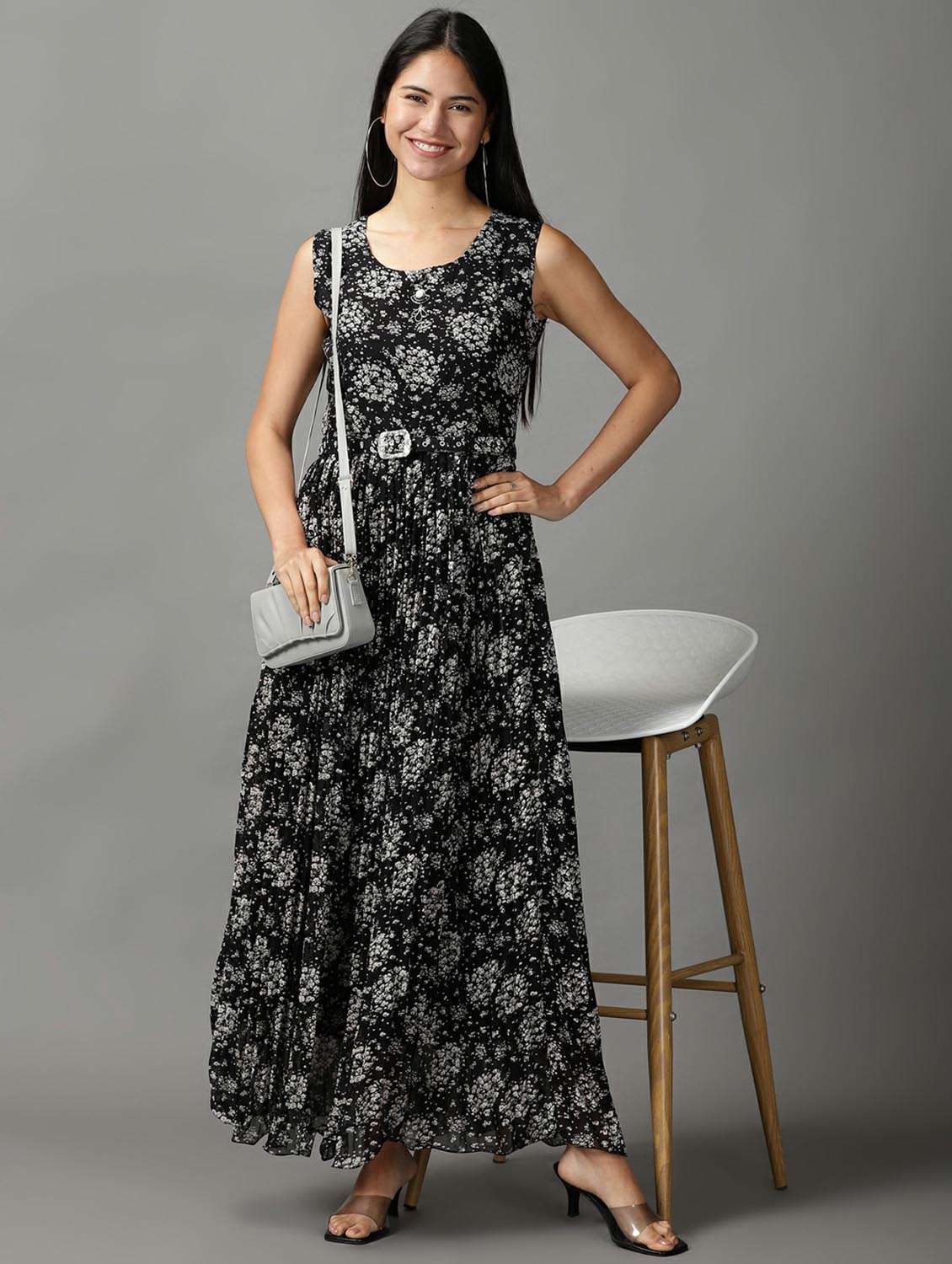 women's fit & flare floral dress