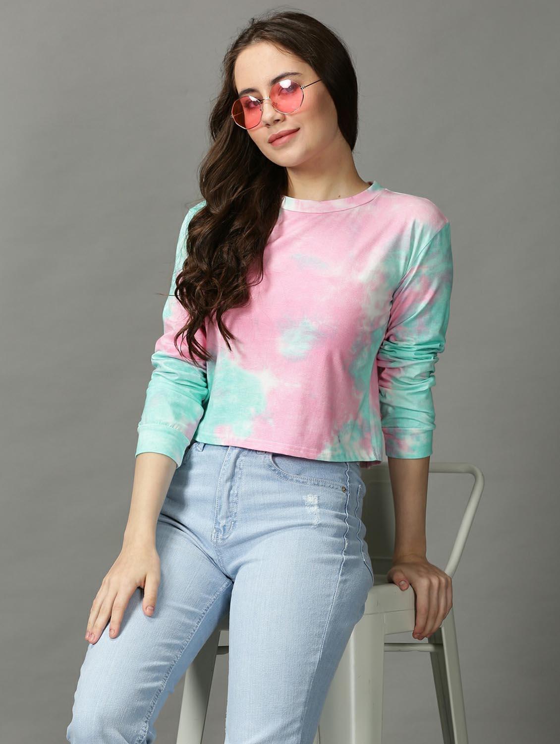 women's all over print crew neck t-shirt - 18718586 - Standard Image - 2