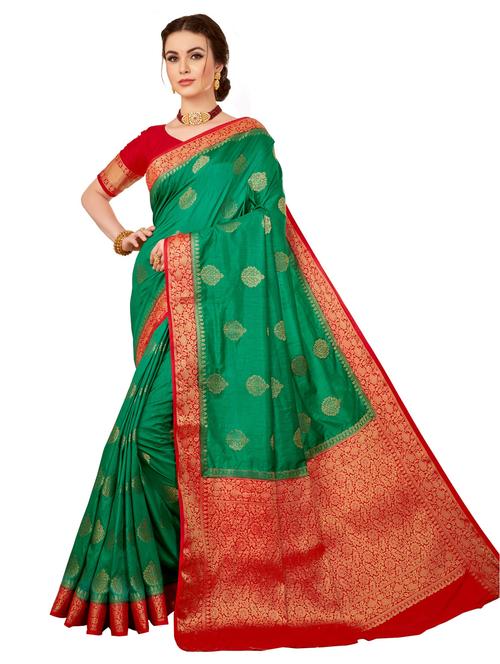 women's banarasi saree with blouse - 18718686 - Standard Image - 0