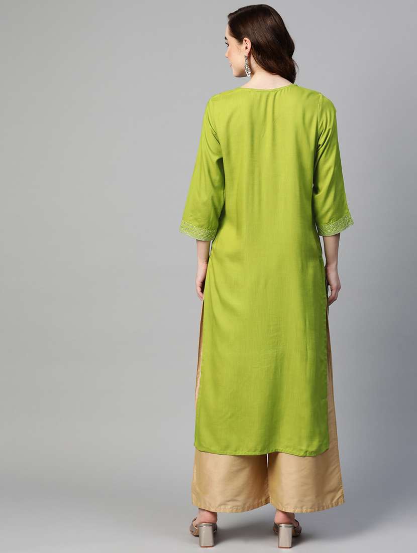 women's straight kurta - 18719069 -  Standard Image - 2