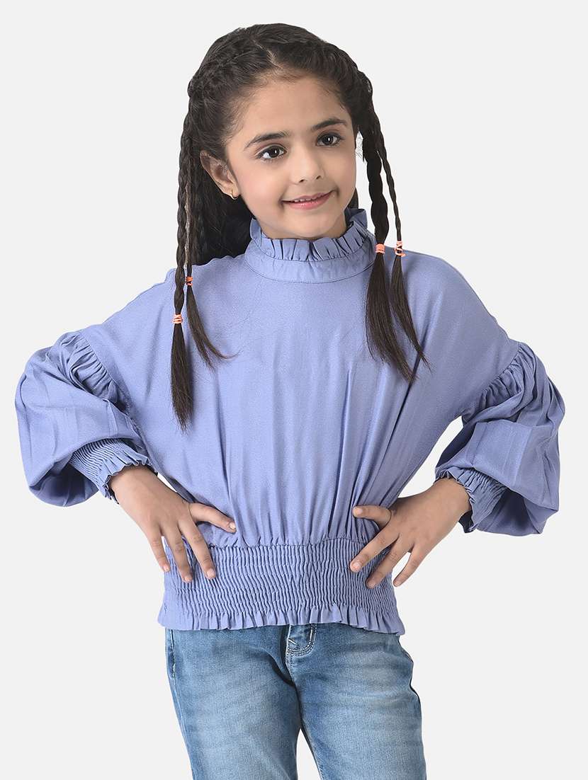 girls mock neck top