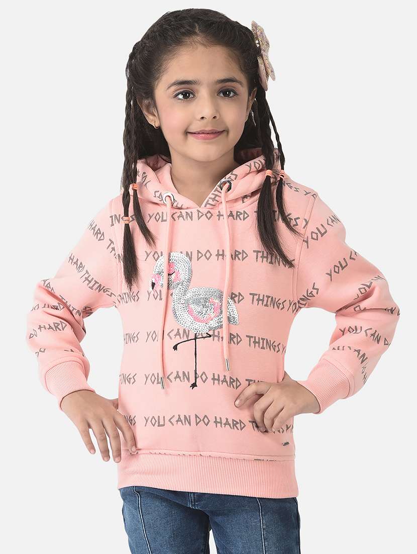 all over print hood neck sweatshirt