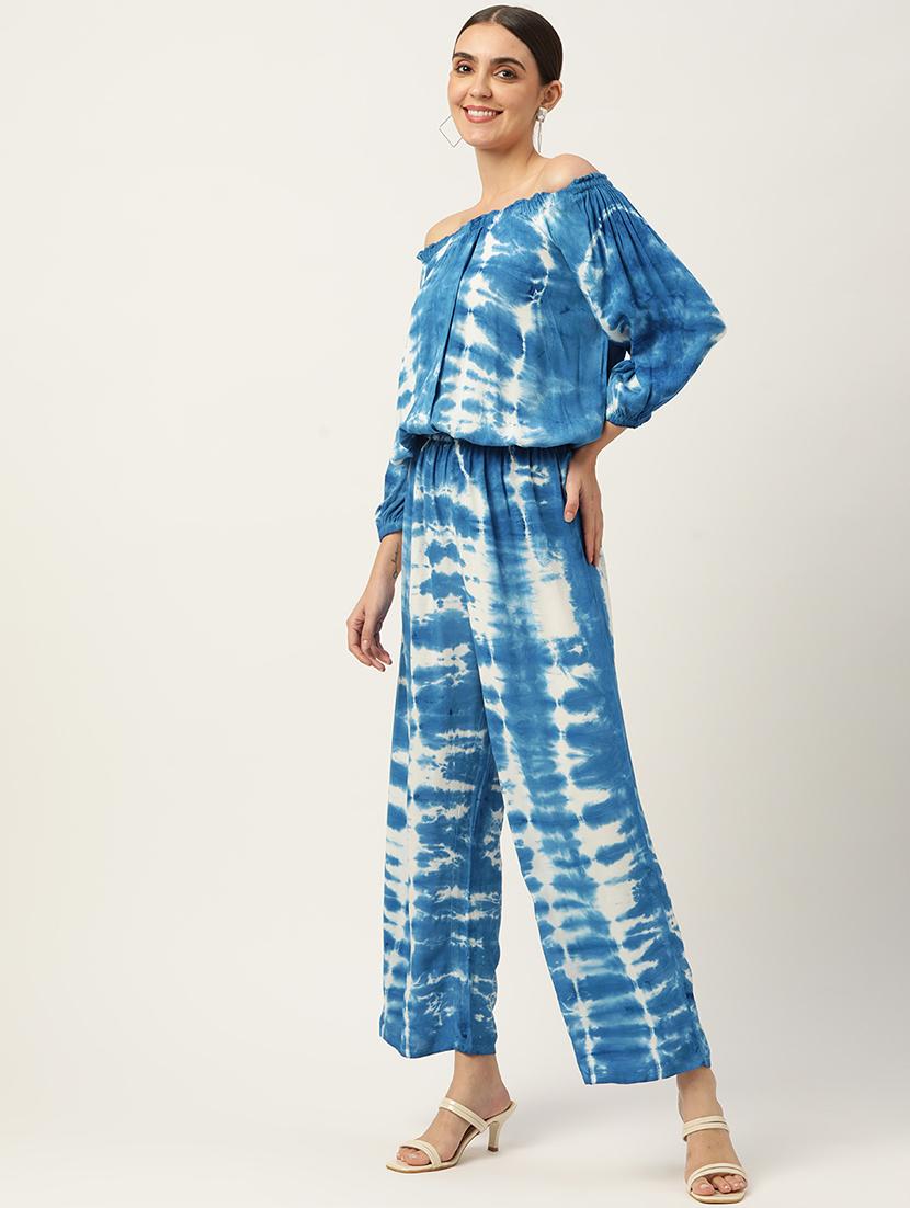 blue rayon top and trouser set coord - 18719403 - Standard Image - 2