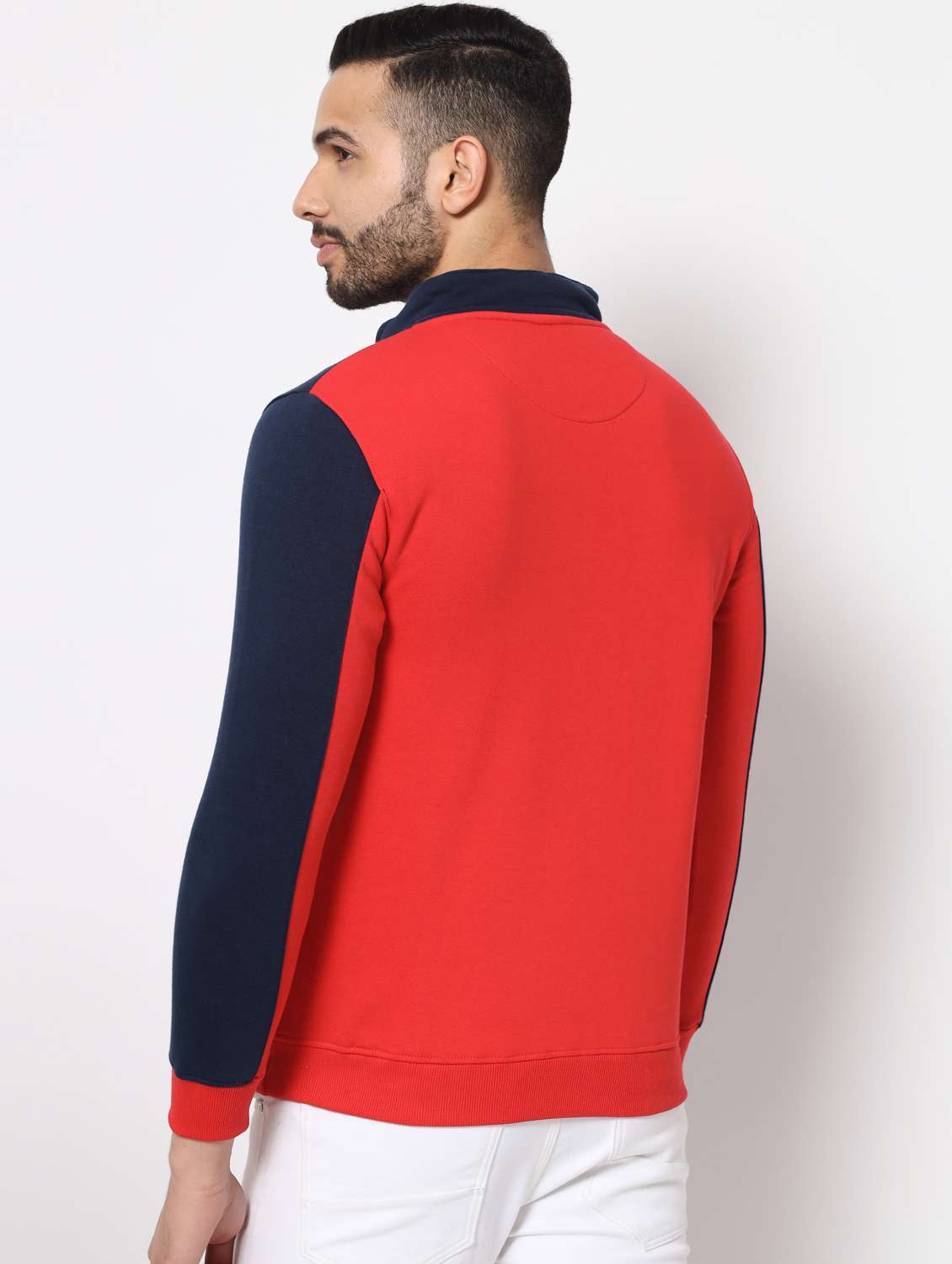 navy blue cotton chest print sweatshirt - 18720559 - Standard Image - 2