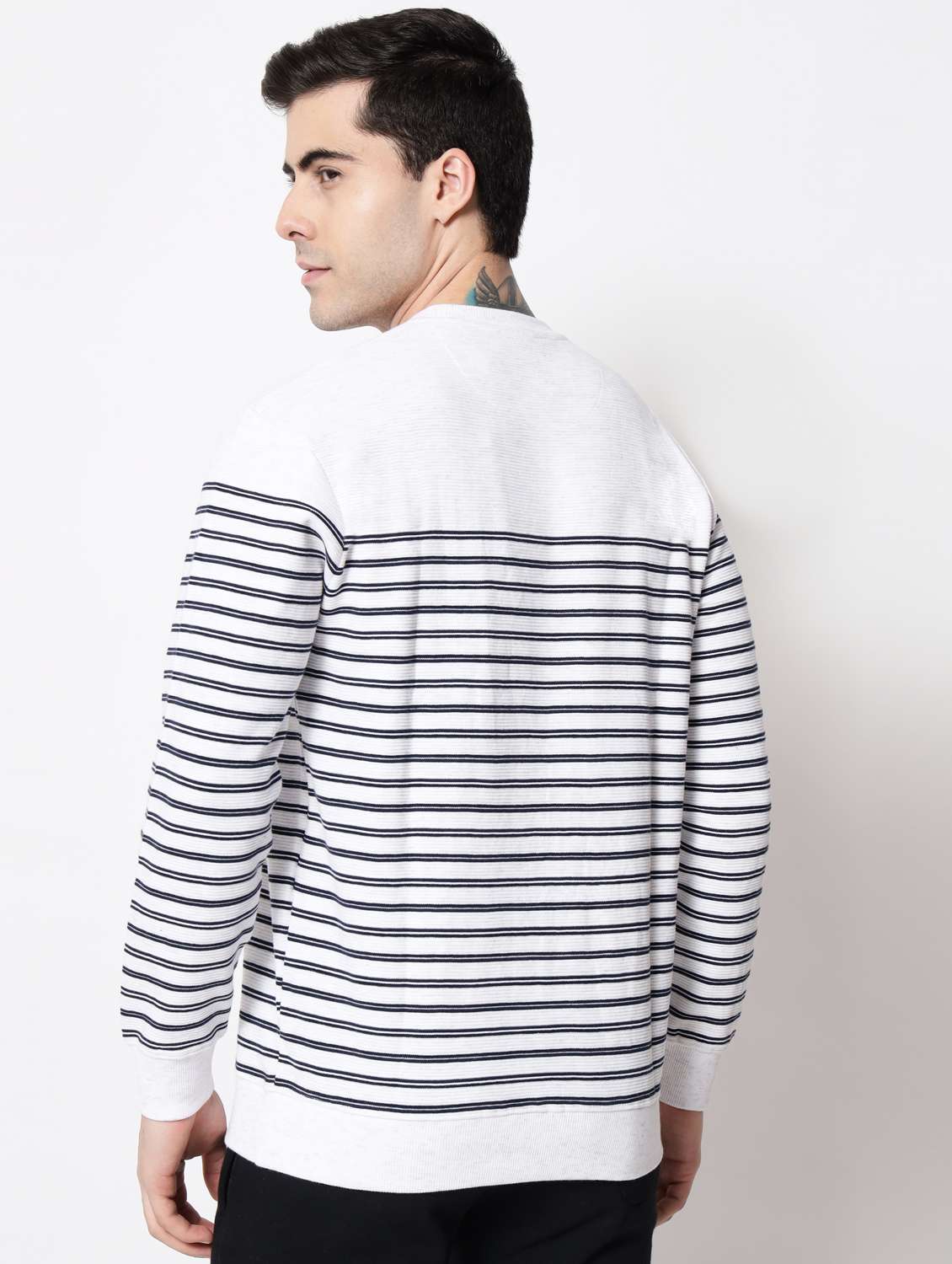white cotton chest print sweatshirt - 18720567 - Standard Image - 2