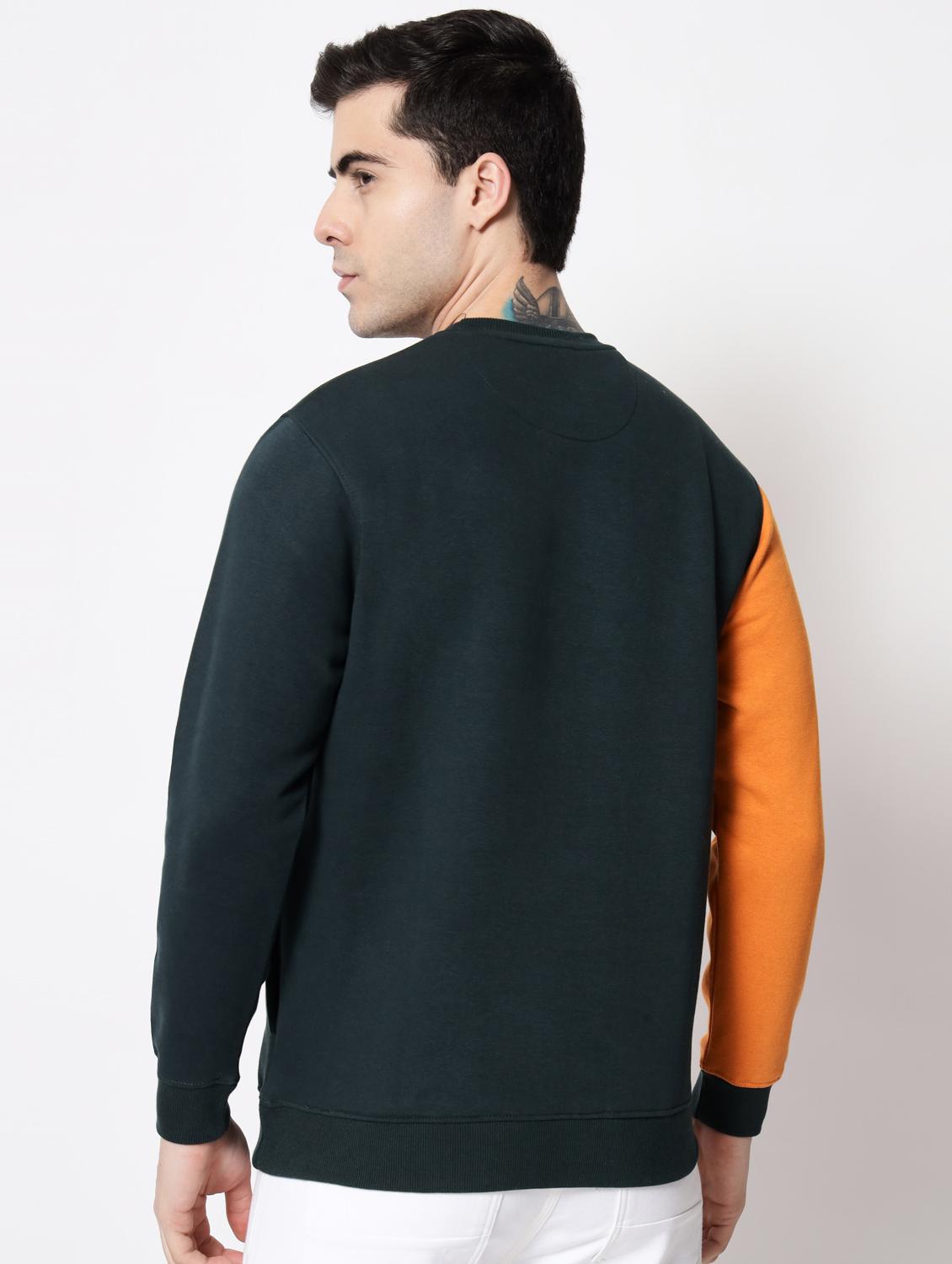 orange cotton chest print sweatshirt - 18720571 - Standard Image - 2