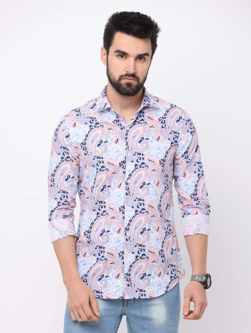 paisley designed printed casual shirt