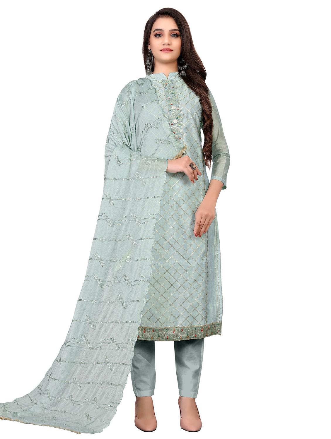 embroidered unstitched suit set - 18720973 -  Zoom Image - 0