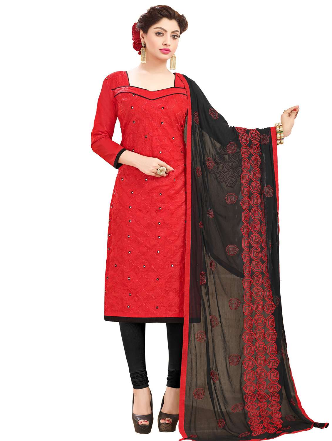 printed unstitched suit set