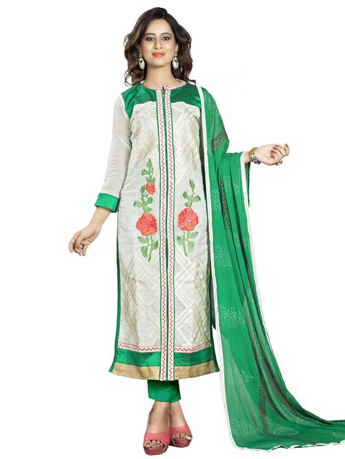 printed unstitched suit set - 18721299 - Standard Image - 0