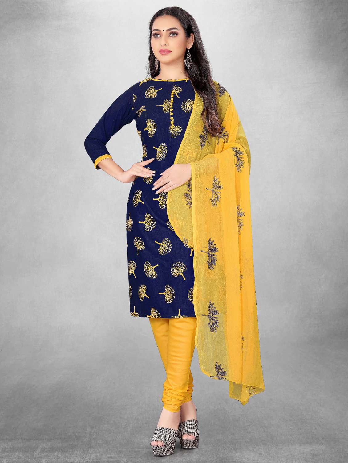 printed unstitched suit set