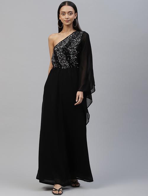 single shoulder embellished full leg jumpsuit - 18734517 -  Standard Image - 0