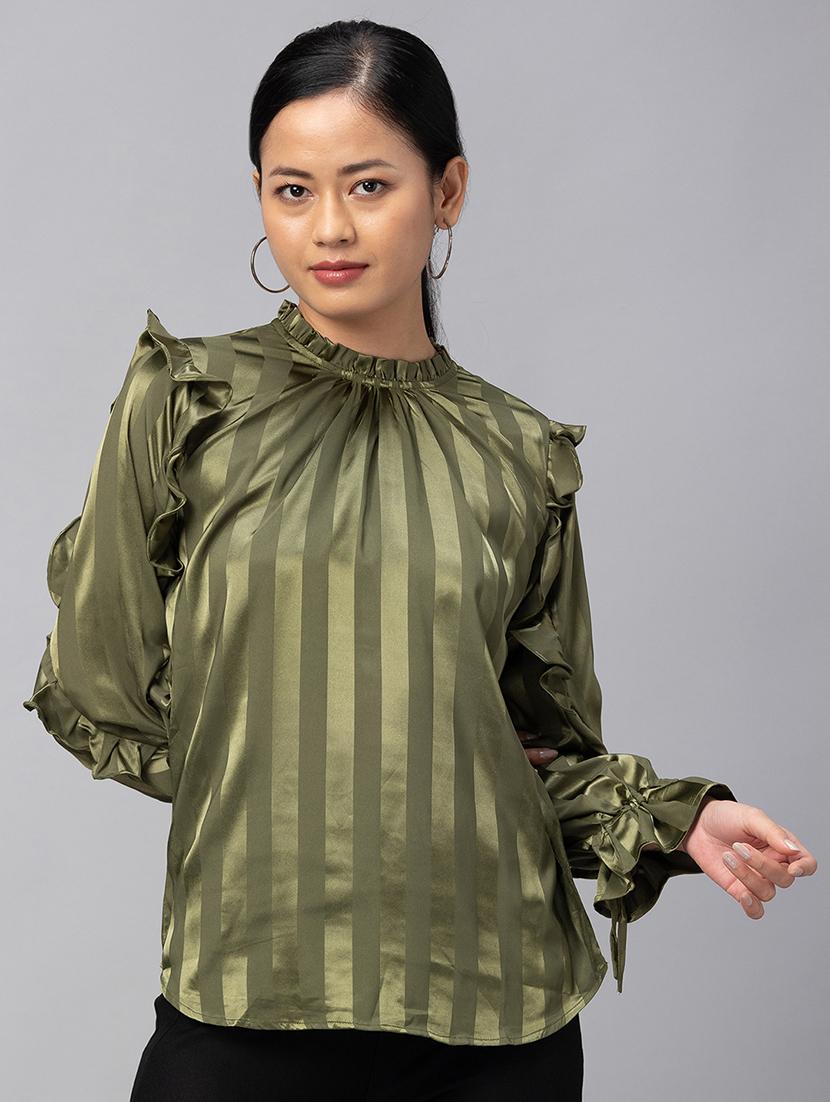 women's ruffle high neck top - 18734546 -  Zoom Image - 0
