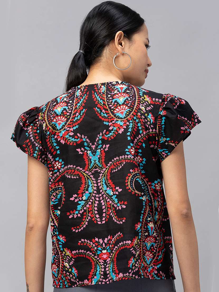 women's straight v neck top - 18734548 -  Standard Image - 2