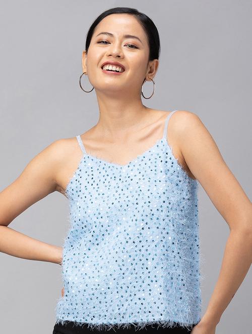 women's straight shoulder strap top - 18734552 - Standard Image - 0