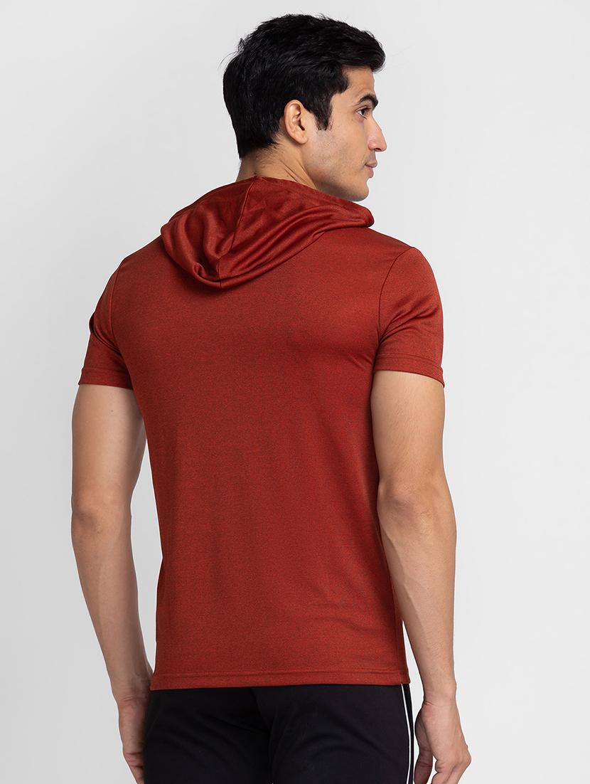 hooded neck chest printed t-shirt - 18734928 - Standard Image - 2