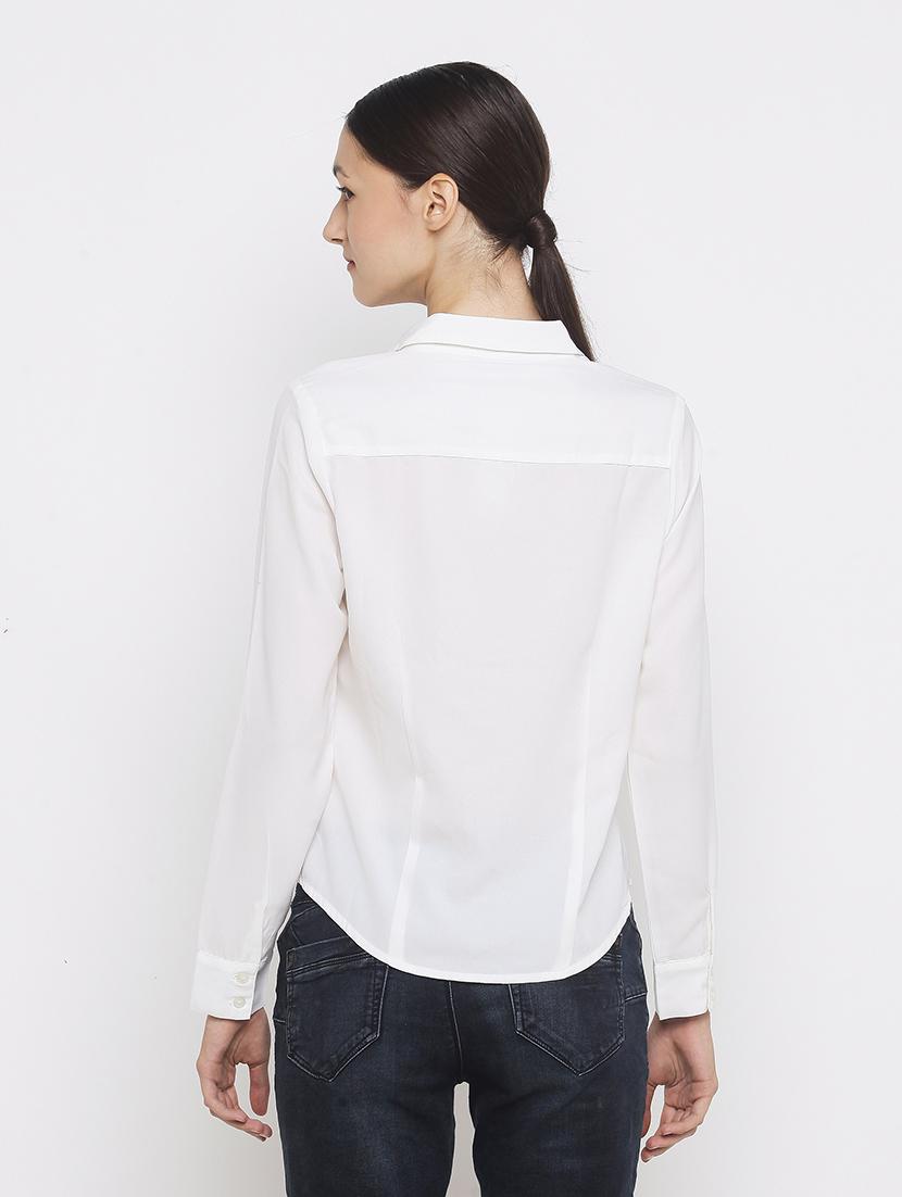 white polyester regular shirt - 18735534 - Standard Image - 2