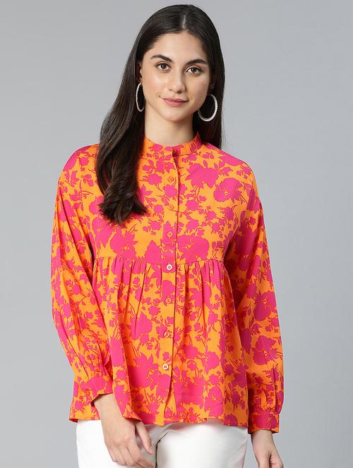 women's peplum mandarin neck top - 18735713 -  Standard Image - 0