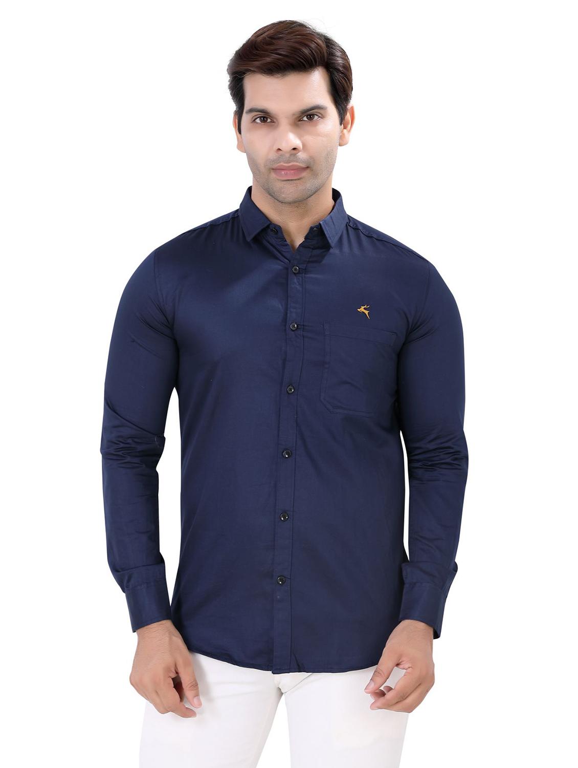 mens solid casual shirt - 18735807 - Zoom Image - 0