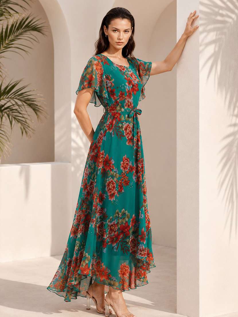 women's ruffle floral dress - 18736067 -  Standard Image - 2