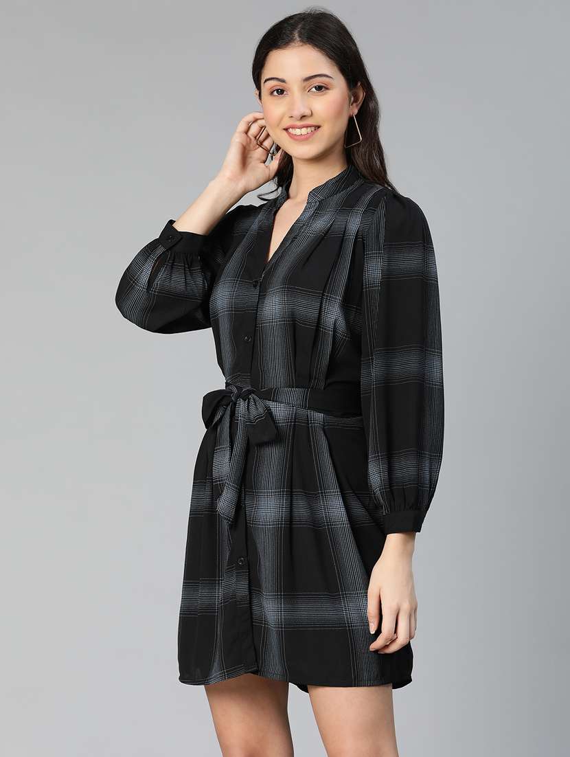 black cotton shirt dress - 18736216 -  Standard Image - 2