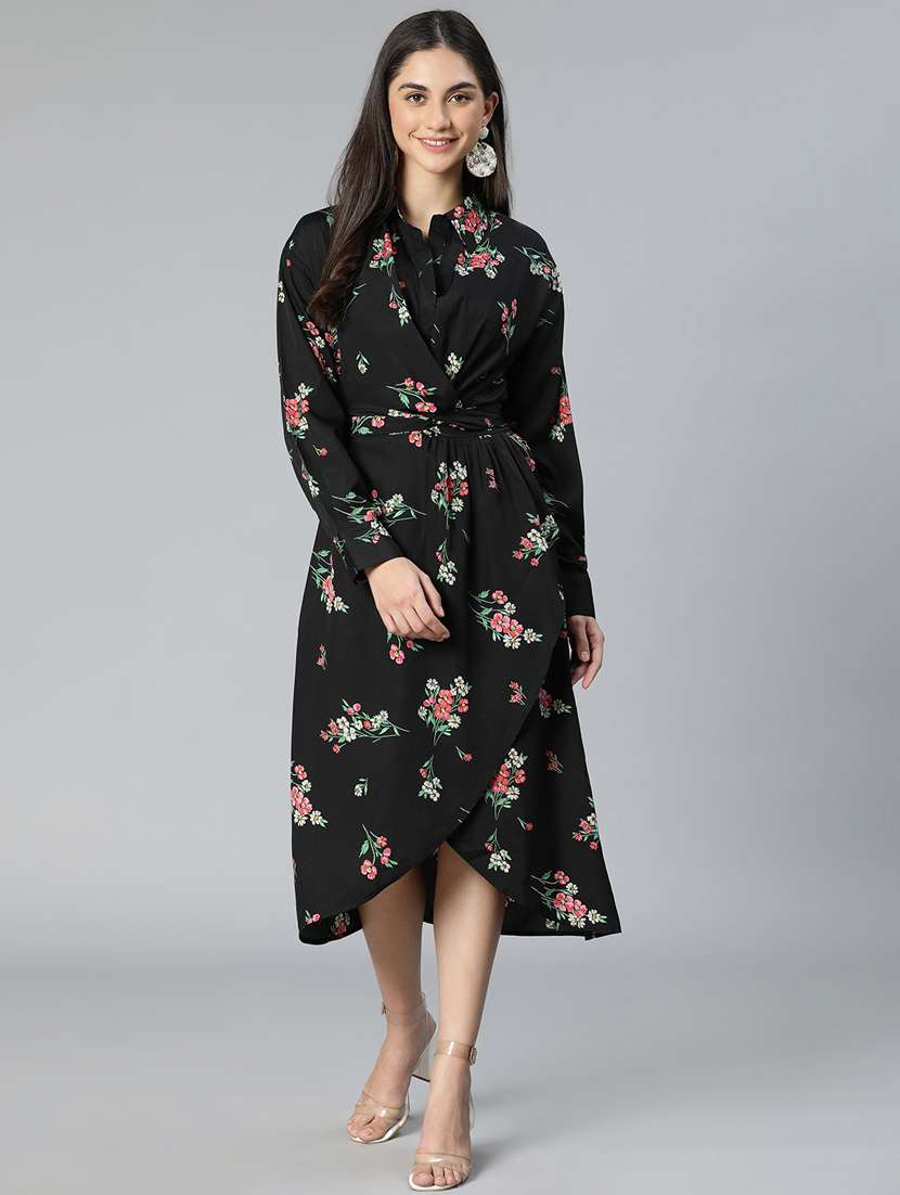 women's wrap floral dress