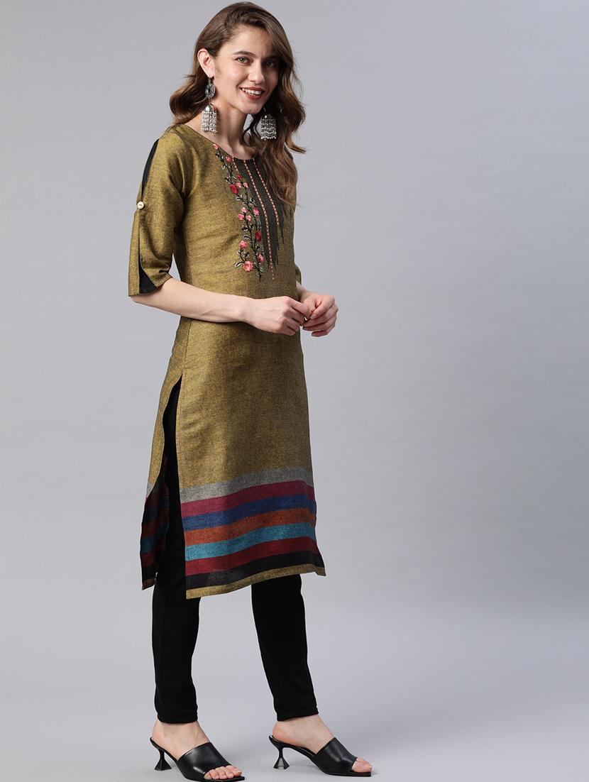 women's straight kurta - 18736371 - Standard Image - 2