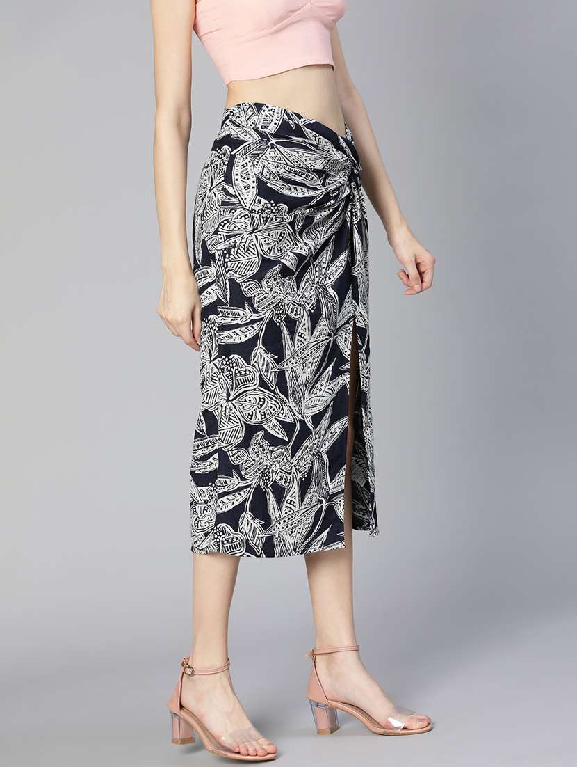 black printed cotton skirt - 18736410 -  Standard Image - 2