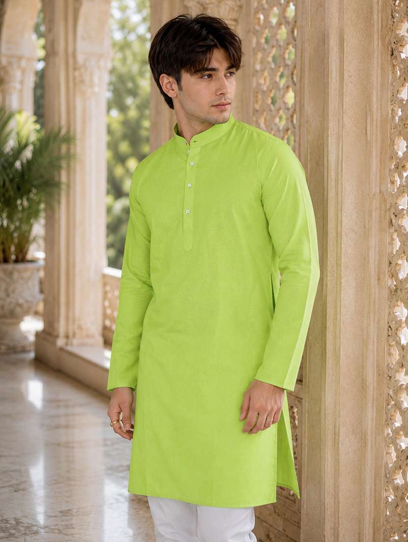 solid straight long kurta - 18736571 -  Standard Image - 2