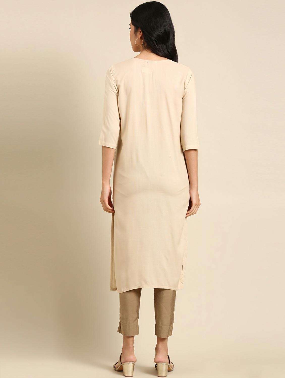 women's straight kurta - 18736693 -  Standard Image - 2