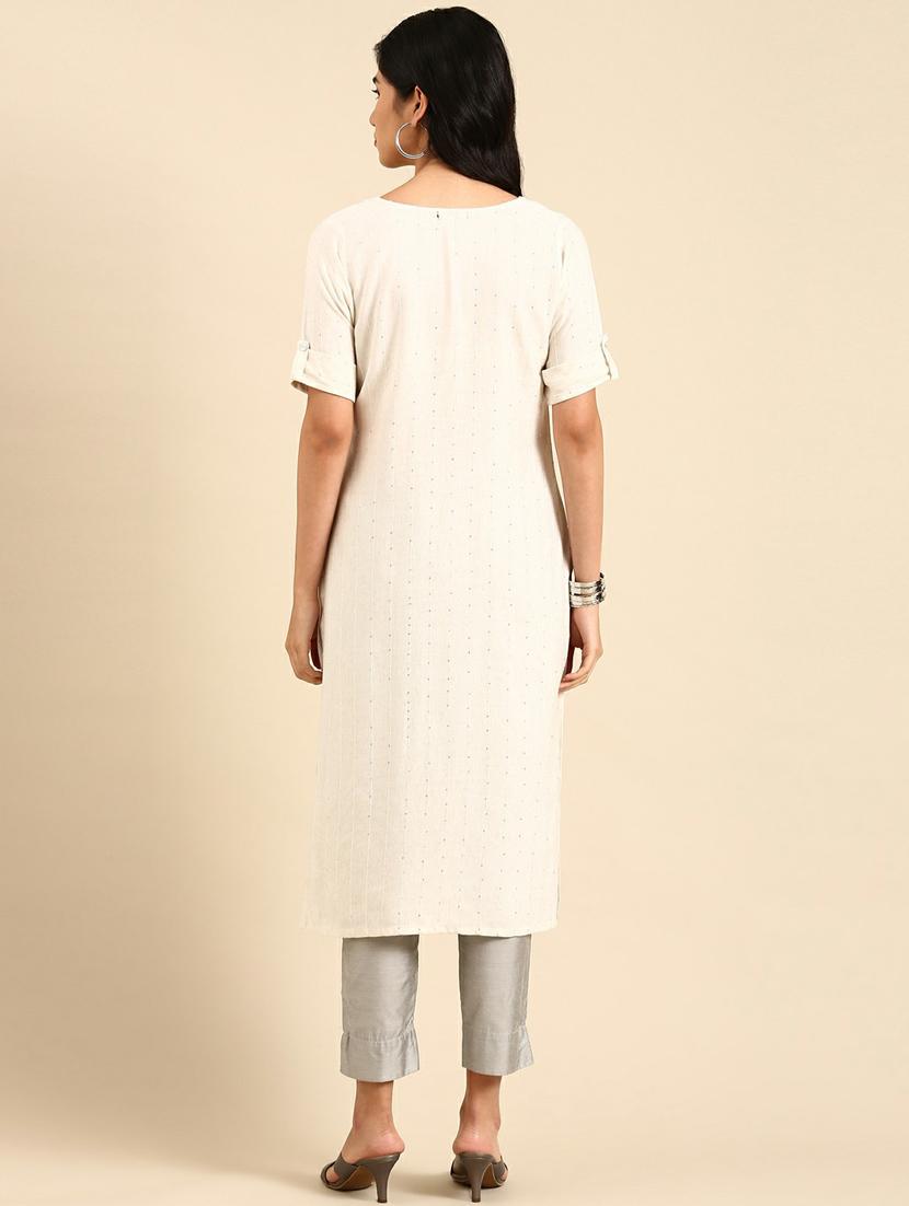 women's straight kurta - 18736727 - Standard Image - 2